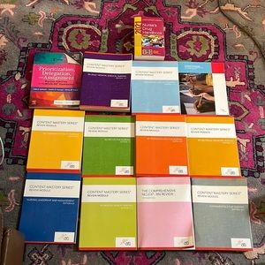 ATI Mastery series w NCLEX review, PDSA workbook for NCLEX prep, & drug handbook
